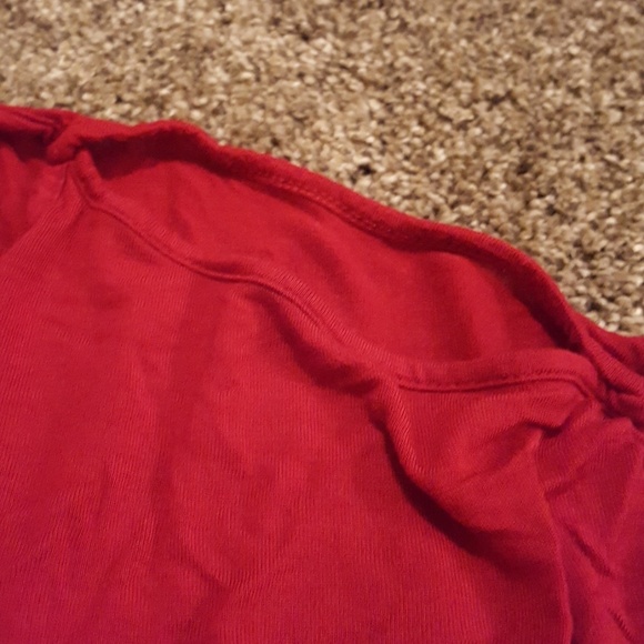 Red/burgundy  long sleeve with cold shoulders - Picture 2 of 2